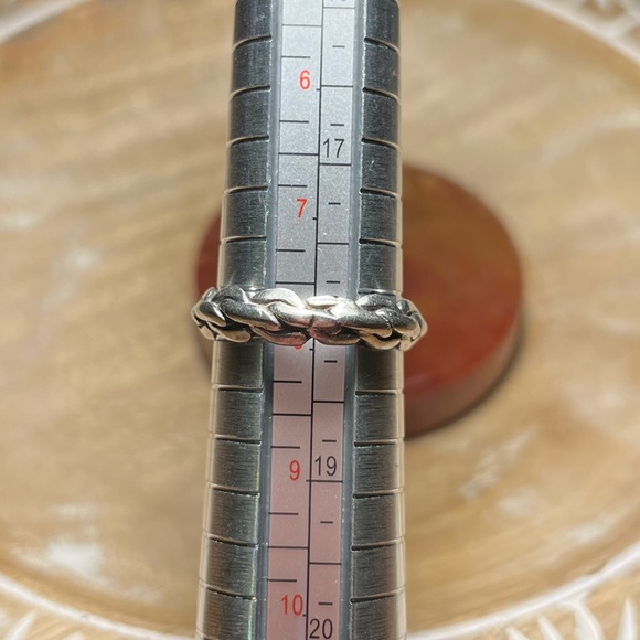 Rope Chain 925 Sterling Silver Band Ring - Picture 15 of 15
